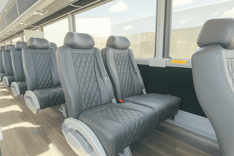 interior of Coach Bus Springfield charter bus